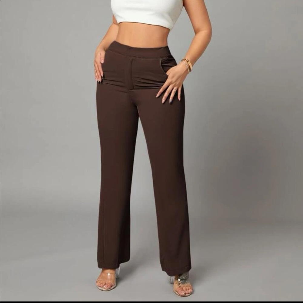 Brown wide leg pants